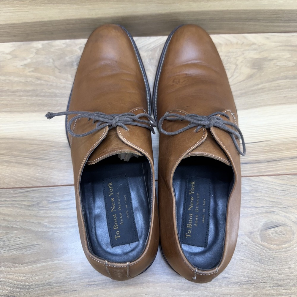 Too Boot New York 9 Adam Derrick Walnut Leather Dress Oxfords - Picture 6 of 12